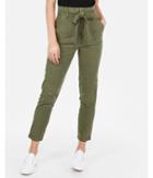 Express Womens Super High Waisted Paperbag Cotton Ankle Pants