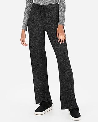 Express Womens Express Womens Express One Eleven High Waisted Ribbed Brushed Wide Leg Palazzo Pants