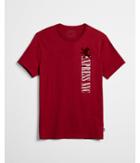 Express Mens Vertical Logo Crew Neck Graphic Tee