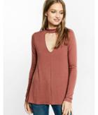Express Womens Cut-out Trapeze Choker Long
