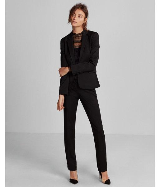Express Womens Petite One Button Blazer