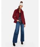 Express Womens Double Breasted Utility Peacoat