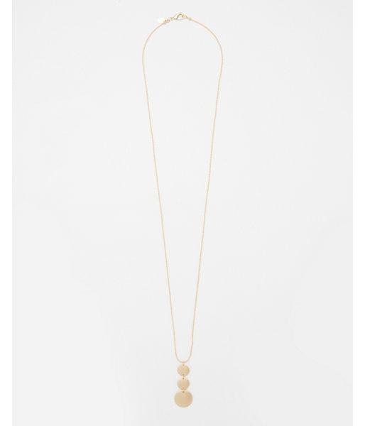 Express Womens Linear Disc Pendant Necklace