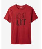 Express Lets Get Lit Crew Neck Graphic Tee