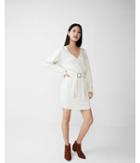 Express Womens O-ring Belt Wedge Dress