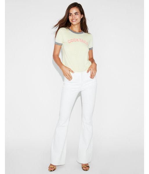 Express Womens Cocktails Ringer Tee