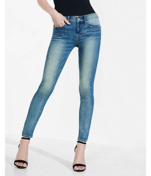 Express Mid Rise Faded Stretch Super