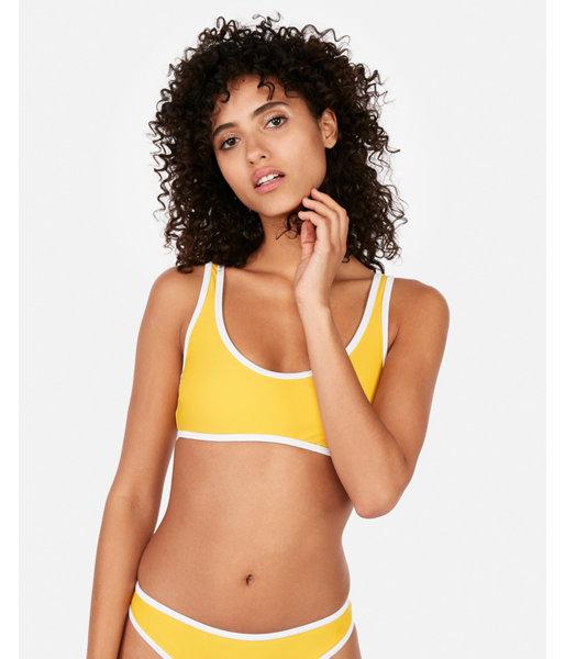 Express Womens Clean Scoop Neck Bikini Top