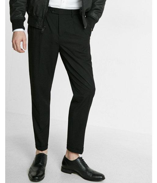 Express Mens Skinny Innovator Pleated Dress Pant
