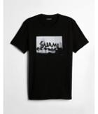 Express Mens Miami Marlins Black Graphic Tee