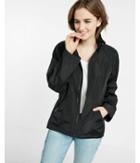 Express Mock Neck Long Convertible Sleeve Raincoat
