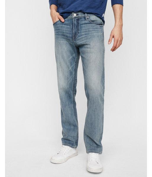 Express Mens Classic Straight Light Wash Soft Cotton Jeans