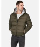 Express Mens Solid Hooded Water-resistant Puffer Jacket