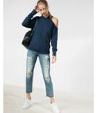 Express Womens Slash Neck Popover Hoodie