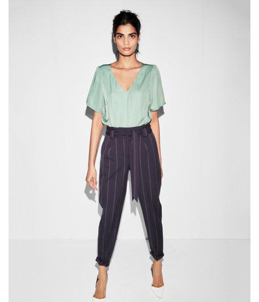 Express Womens Satin V-neck Blouse