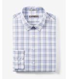 Fitted Express Tech Medium Plaid Button Down Dress