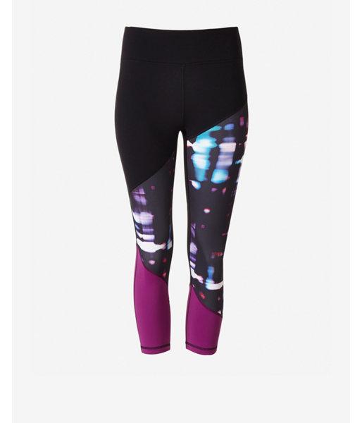 Express Exp Core Asymmetrical Print Cropped