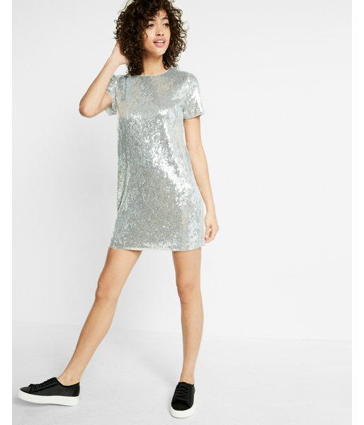 Express Sequin Short Sleeve