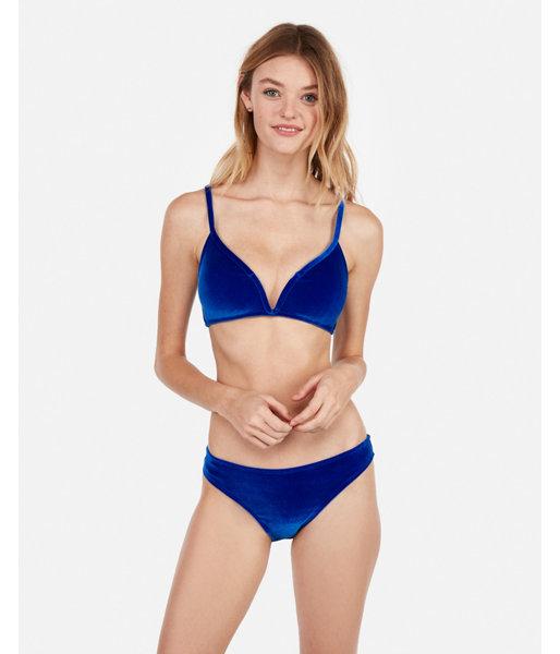 Express Womens Low Rise Velvet Bikini Bottoms