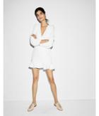 Express Womens Ruffle Hem V-neck A-line Dress