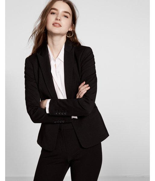 Express Womens 24 Inch Peak Lapel One Button Jacket