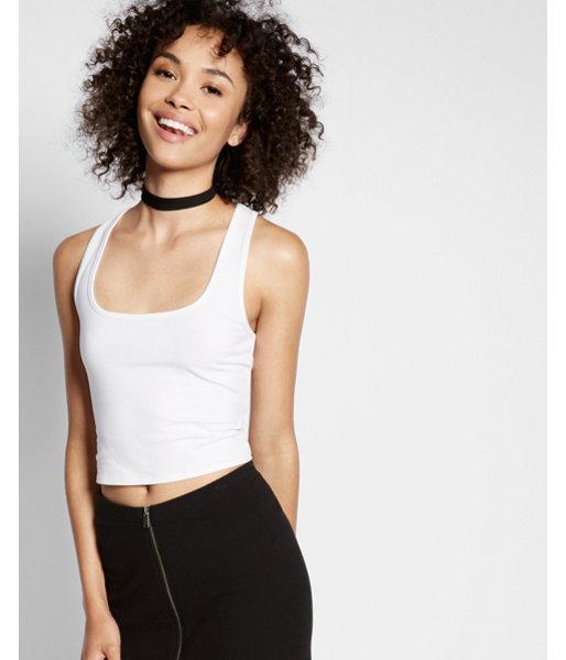 Express Abbreviated Square Scoop Neck Tank