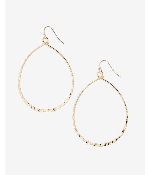 Express Hammered Oval Drop Earrings