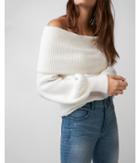 Express Womens Petite Balloon Sleeve Off The Shoulder