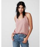 Express Womens Striped V-neck Satin Downtown Cami