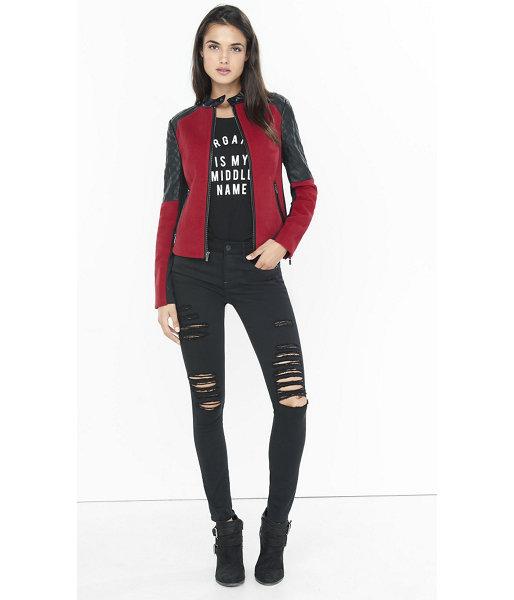 Express Women's Leather Jackets Moleskin And (minus The) Leather