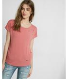 Express Distressed Bateau Neck Tee