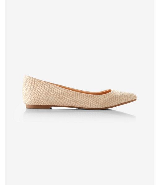Express Snake Print Pointed Toe Flat