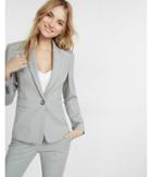 Express Light Gray One Button Jacket