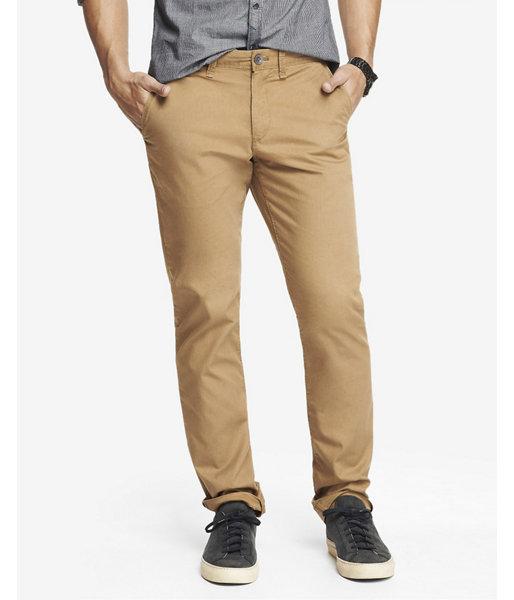 Express Mens Slim Dark Khaki Finn Chino Pant