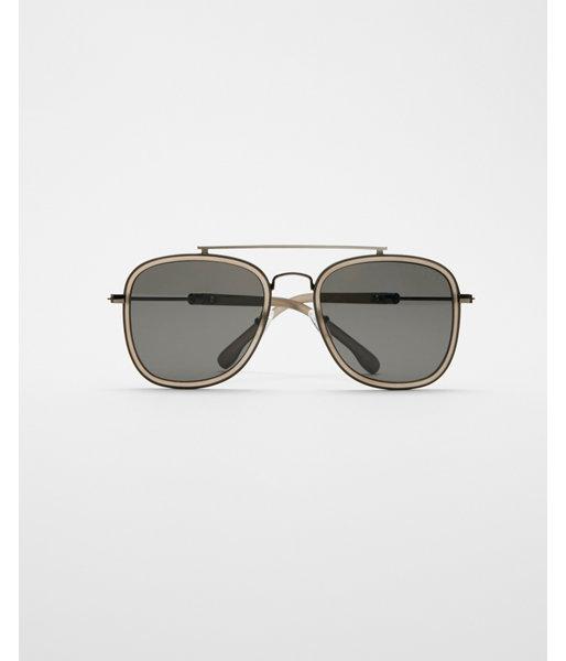 Express Mens Charcoal Rim Aviators