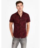Express Mens Slim Burgundy Floral Short