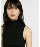 Express Fitted Ribbed Sleeveless Turtleneck