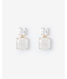 Express Womens Square Post Back Earrings