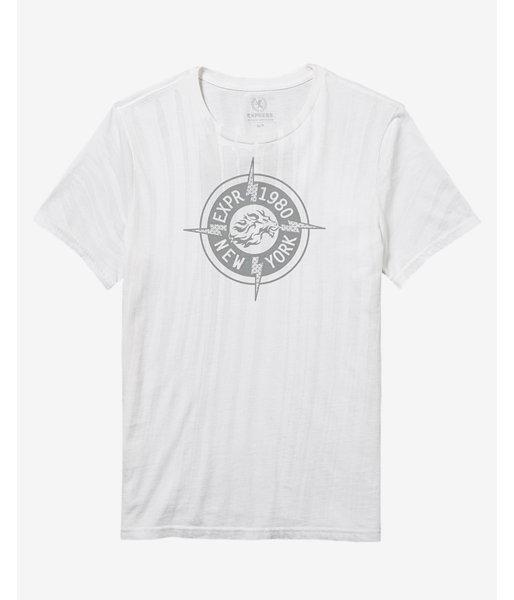 Express Mens Exp Ny Compass Brushstroke Graphic T-shirt