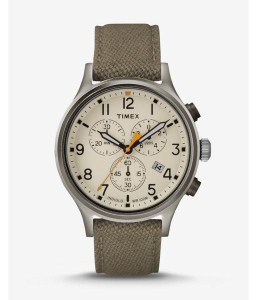 Express Mens Timex Scout Stainless Steel Chronograph Watch