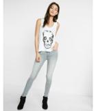 Express Womens Express One Eleven Skull Scoop Neck Tank
