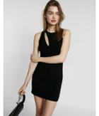 Express Womens Petite Sleeveless Cut-out  Dress