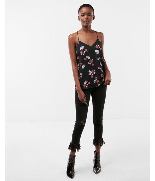 Express Womens Floral V-neck Barcelona Cami