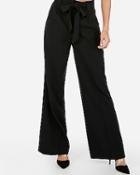 Express Womens High Waisted Paperbag Wide Leg Palazzo Pant