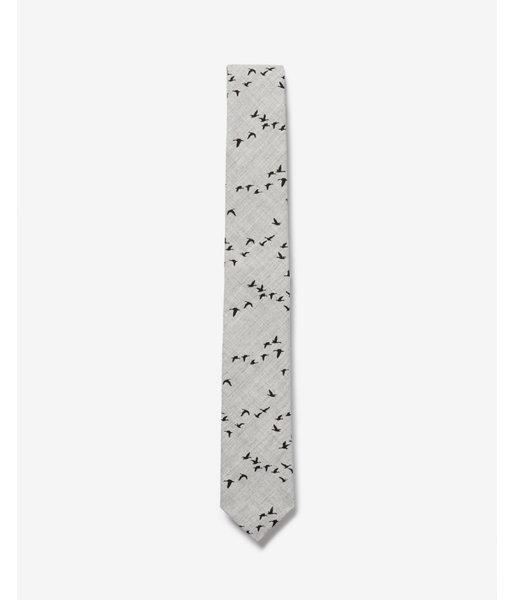 Express Mens Slim Bird Print Tie