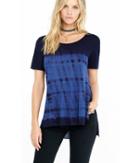 Express Women's Tees Blue Tie Dyed Express One Eleven Side