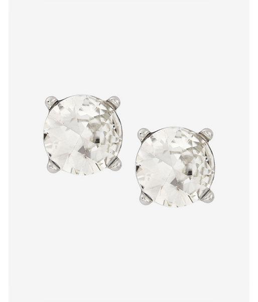 Express Round Rhinestone Post Earrings