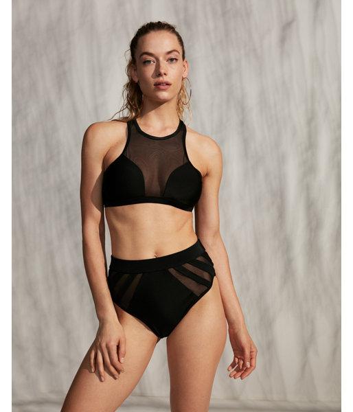 Express Womens Mesh High Neck Bikini