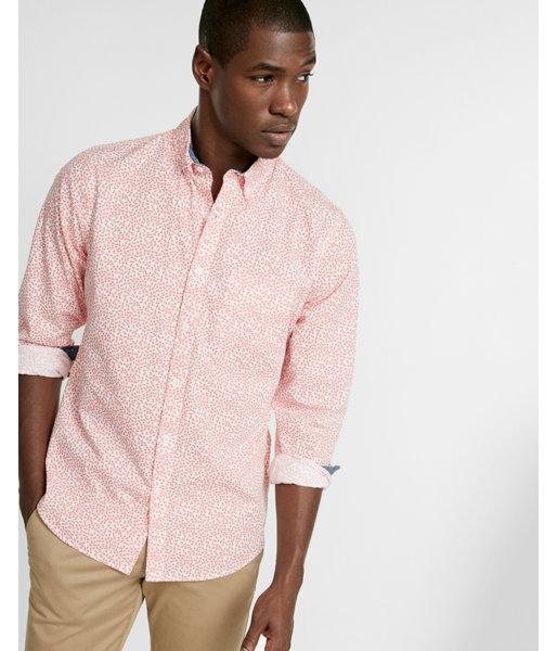 Express Soft Wash Tree Print Button Down