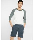 Express Mens Classic Fit 10 Inch Brushed Twill Cargo
